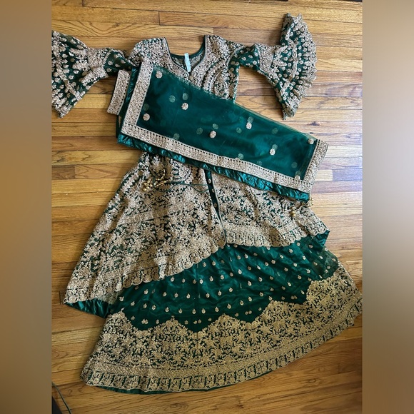 Traditional Indian Bollywood Designer Lehenga Wedding Bridal Dress Lengha Sz::38 - Picture 11 of 14